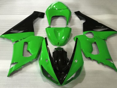 Vert Brillant & Noir 05-06 Kawasaki ZX6R Carénage