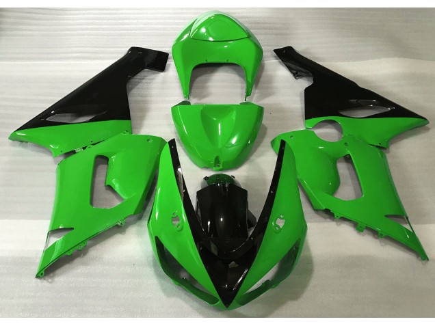 Vert Brillant & Noir 05-06 Kawasaki ZX6R Carénage Vert Brillant & Noir 05-06 Kawasaki ZX6R Carénage