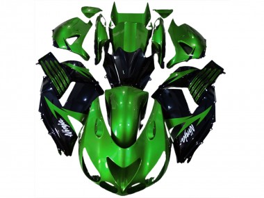 Vert Brillant & Noir 06-11 Kawasaki ZX14R Carénage