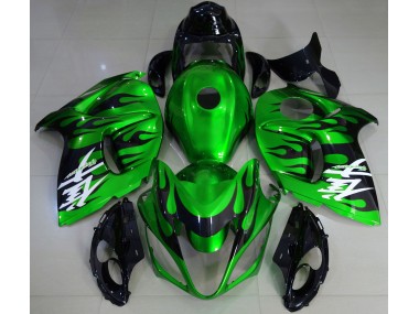 Vert Brillant & Noir 08-20 Suzuki GSXR 1300 Carénage