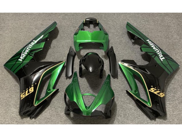 Vert Brillant & Noir 09-12 Triumph Daytona 675 Carénage Vert Brillant & Noir 09-12 Triumph Daytona 675 Carénage