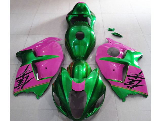 Vert Brillant & Rose 97-07 Suzuki GSXR 1300 Carénage Vert Brillant & Rose 97-07 Suzuki GSXR 1300 Carénage