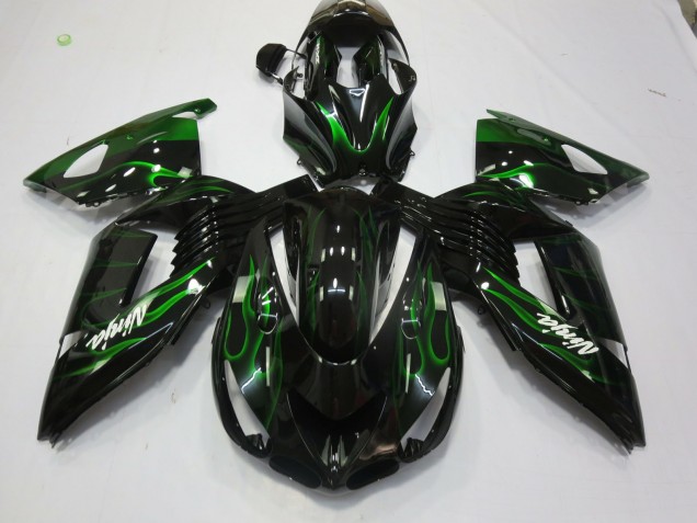 Vert Flamme 06-11 Kawasaki ZX14R Carénage Vert Flamme 06-11 Kawasaki ZX14R Carénage