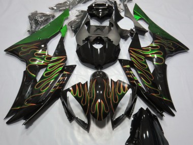 Vert Flamme 08-16 Yamaha R6 Carénage