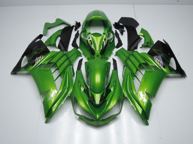 Vert Flamme 12-21 Kawasaki ZX14R Carénage Vert Flamme 12-21 Kawasaki ZX14R Carénage