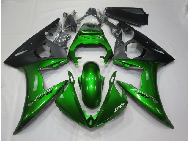 Vert Foncé Brillant 05 Yamaha R6 Carénage Vert Foncé Brillant 05 Yamaha R6 Carénage