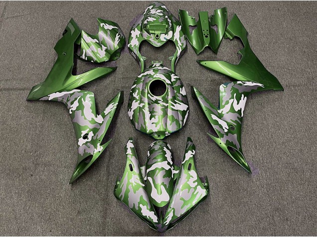 Vert Foncé Camouflage 04-06 Yamaha R1 Carénage Vert Foncé Camouflage 04-06 Yamaha R1 Carénage