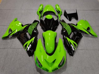 Vert Lime & Noir 06-11 Kawasaki ZX14R Carénage