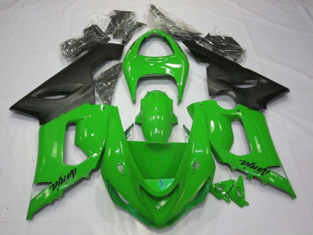 Vert Noir 05-06 Kawasaki ZX6R Carénage Vert Noir 05-06 Kawasaki ZX6R Carénage