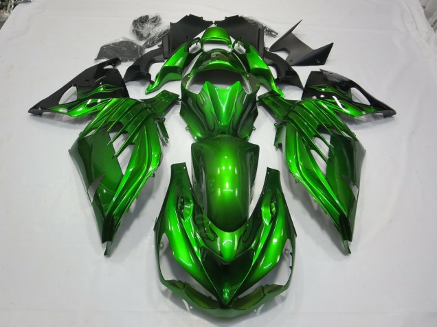 Vert Noir 12-21 Kawasaki ZX14R Carénage Vert Noir 12-21 Kawasaki ZX14R Carénage
