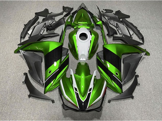 Vert Noir & Blanc 15-18 Yamaha R3 Carénage Vert Noir & Blanc 15-18 Yamaha R3 Carénage
