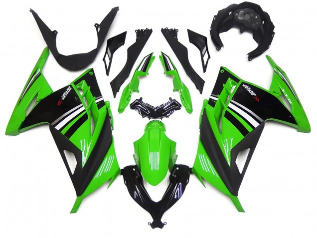 Vert Noir & Blanc Brillant 13-18 Kawasaki Ninja 300 Carénage Vert Noir & Blanc Brillant 13-18 Kawasaki Ninja 300 Carénage