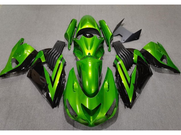 Vert Vif & Noir 06-11 Kawasaki ZX14R Carénage Vert Vif & Noir 06-11 Kawasaki ZX14R Carénage