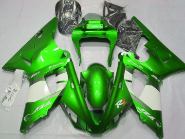 Vert Électrique & Blanc 00-01 Yamaha R1 Carénage
