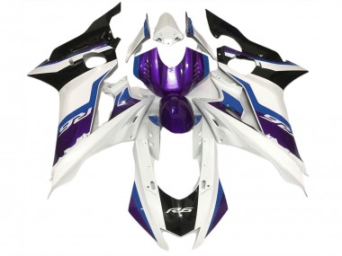 Violet & Blanc Brillant 17-21 Yamaha R6 Carénage