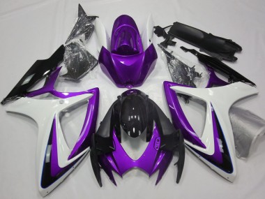 Violet & Blanc Débadgé 06-07 Suzuki GSXR 600-750 Carénage