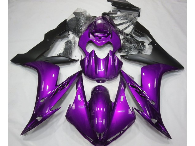 Violet Brillant & Noir 04-06 Yamaha R1 Carénage Violet Brillant & Noir 04-06 Yamaha R1 Carénage