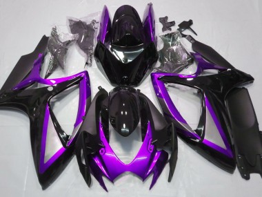 Violet Brillant & Noir 06-07 Suzuki GSXR 600-750 Carénage