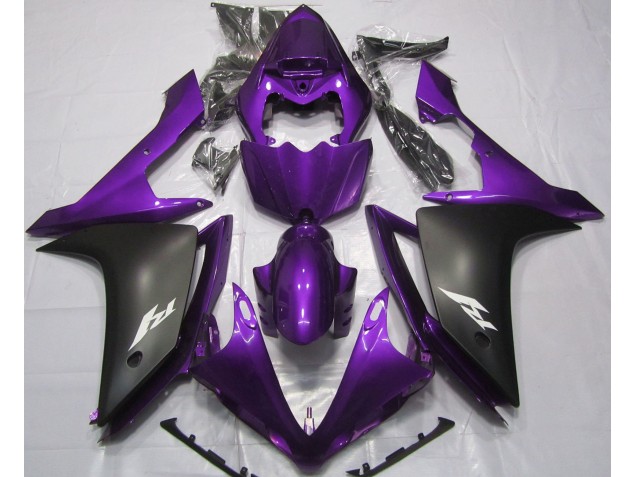 Violet Brillant & Noir 07-08 Yamaha R1 Carénage Violet Brillant & Noir 07-08 Yamaha R1 Carénage