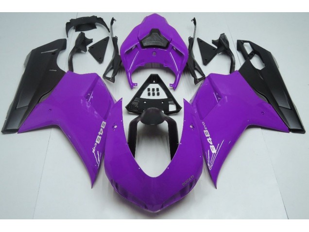 Violet Brillant & Noir 07-14 Ducati 848 1098 1198 Carénage Violet Brillant & Noir 07-14 Ducati 848 1098 1198 Carénage