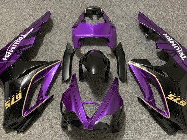 Violet Brillant & Noir 09-12 Triumph Daytona 675 Carénage