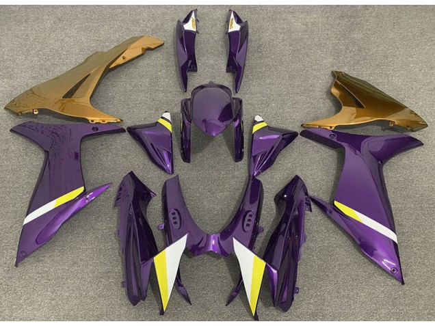 Violet Brillant & Or 11-24 Suzuki GSXR 600-750 Carénage Violet Brillant & Or 11-24 Suzuki GSXR 600-750 Carénage