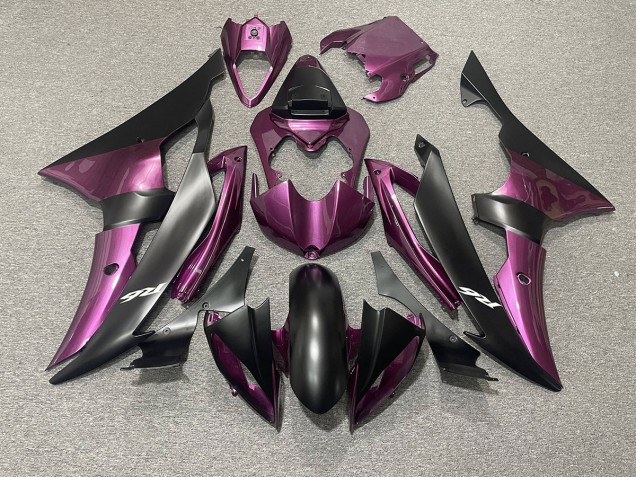 Violet Clair & Noir Mat 08-16 Yamaha R6 Carénage Violet Clair & Noir Mat 08-16 Yamaha R6 Carénage