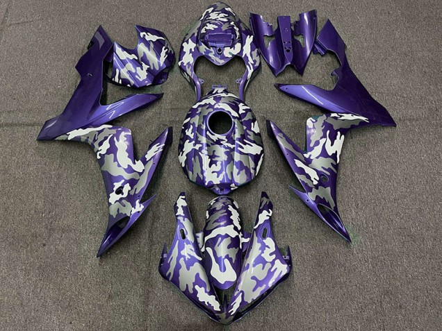 Violet Foncé Camouflage 04-06 Yamaha R1 Carénage Violet Foncé Camouflage 04-06 Yamaha R1 Carénage