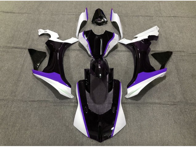 Violet Noir & Blanc 15-19 Yamaha R1 Carénage Violet Noir & Blanc 15-19 Yamaha R1 Carénage