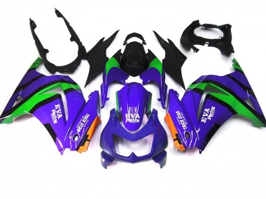 Violet Vert & Noir 08-12 Kawasaki Ninja 250 Carénage