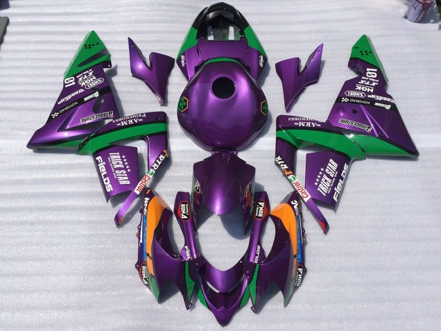 Violet & Vert Trickstar 04-05 Kawasaki ZX10R Carénage Violet & Vert Trickstar 04-05 Kawasaki ZX10R Carénage
