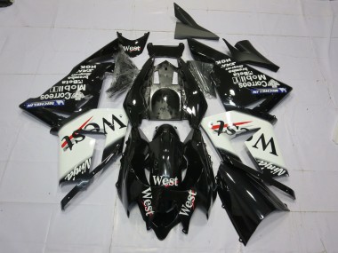 West Blanc Noir 04-05 Kawasaki ZX10R Carénage