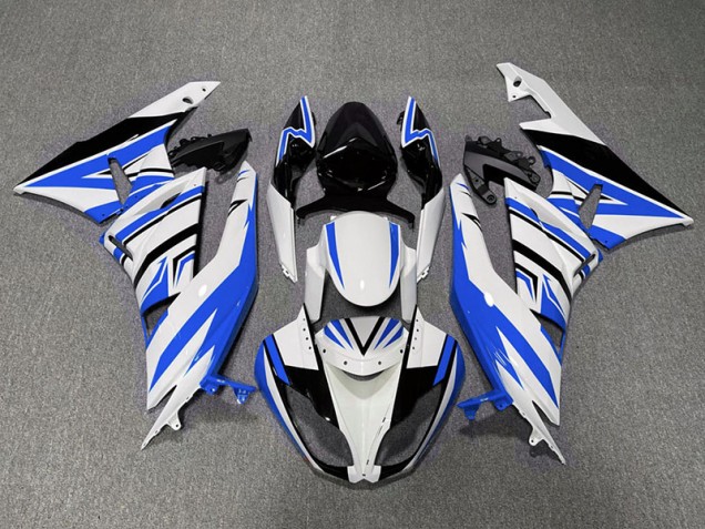 Zag Bleu Blanc & Noir 09-12 Kawasaki ZX6R Carénage Zag Bleu Blanc & Noir 09-12 Kawasaki ZX6R Carénage