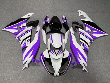 Zag Violet Blanc & Noir 09-12 Kawasaki ZX6R Carénage