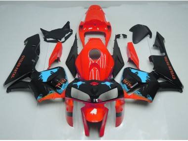 Éclaboussures Bleu Clair Sur Rouge 05-06 Honda CBR600RR Carénage