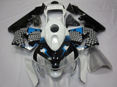 Éclaboussures Bleues Blanches & Noires 03-04 Honda CBR600RR Carénage