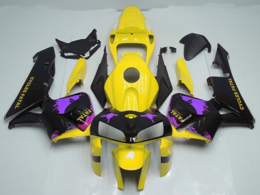 Éclaboussures Jaune Brillant & Violet 05-06 Honda CBR600RR Carénage