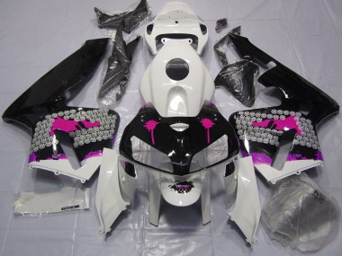 Éclaboussures Roses Sur Noir Brillant 05-06 Honda CBR600RR Carénage