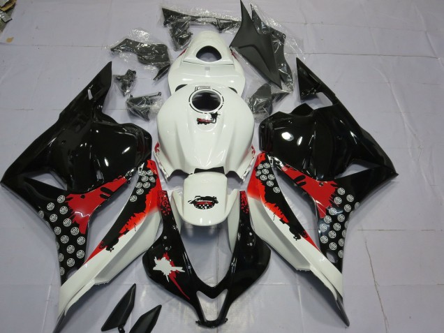 Éclaboussures Rouges & Noires 09-12 Honda CBR600RR Carénage Éclaboussures Rouges & Noires 09-12 Honda CBR600RR Carénage