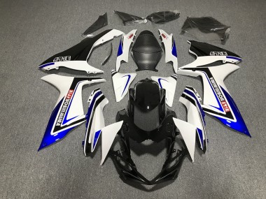 Écriture Bleue En Noir & Blanc 11-24 Suzuki GSXR 600-750 Carénage