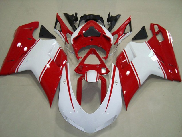 Épingle Rouge & Blanche 07-14 Ducati 848 1098 1198 Carénage Épingle Rouge & Blanche 07-14 Ducati 848 1098 1198 Carénage