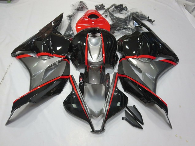 Épingle Rouge Noir & Gris 09-12 Honda CBR600RR Carénage Épingle Rouge Noir & Gris 09-12 Honda CBR600RR Carénage