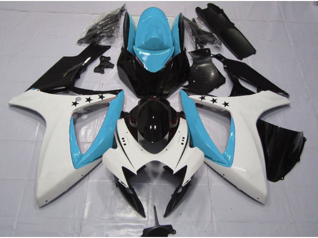 Étoile Bleu Clair 06-07 Suzuki GSXR 600-750 Carénage Étoile Bleu Clair 06-07 Suzuki GSXR 600-750 Carénage