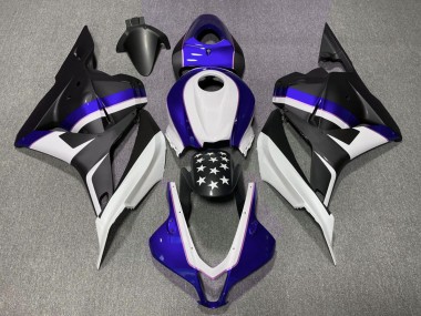 Étoile Noir Mat & Bleu Foncé 09-12 Honda CBR600RR Carénage