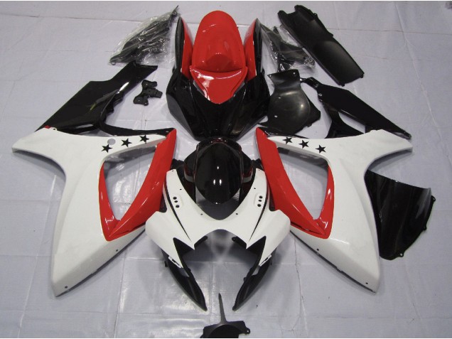 Étoile Rouge 06-07 Suzuki GSXR 600-750 Carénage Étoile Rouge 06-07 Suzuki GSXR 600-750 Carénage